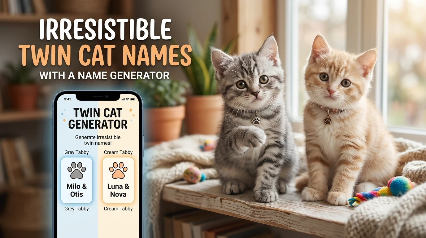 Irresistible Twin Cat Names With a Name Generator