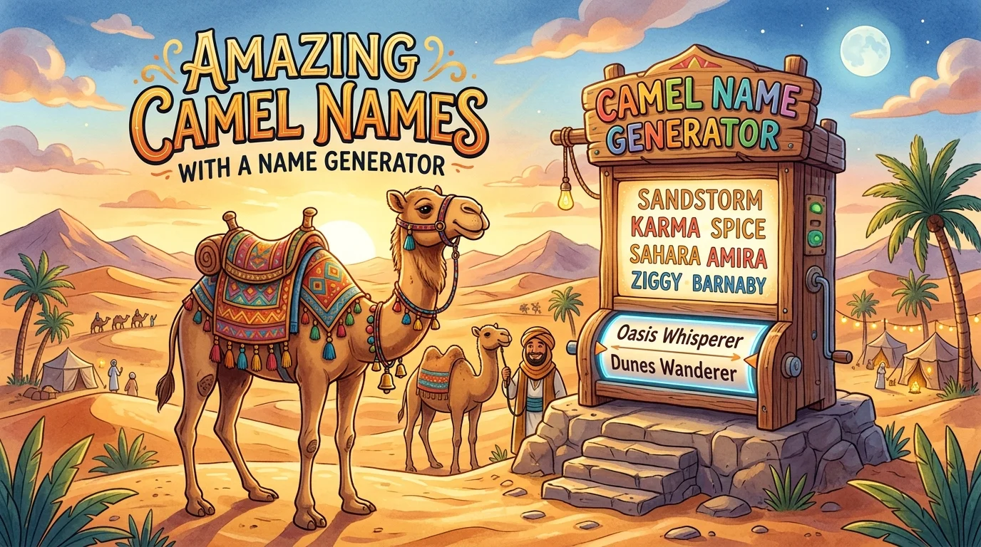 Amazing Camel Names With a Name Generator