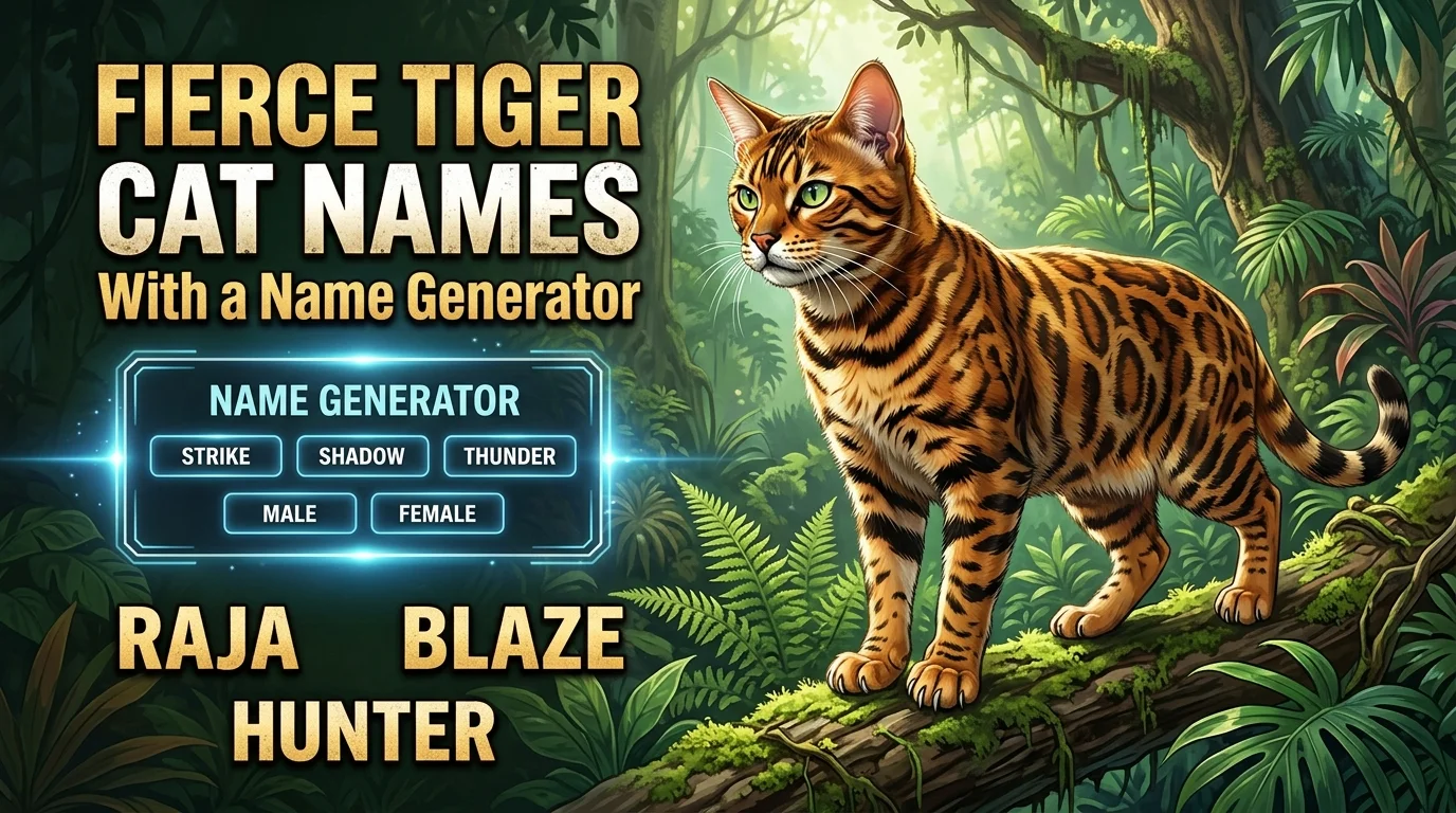 Fierce Tiger Cat Names With a Name Generator
