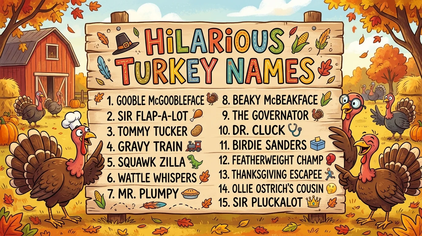 Hilarious Turkey Names With a Name Generator