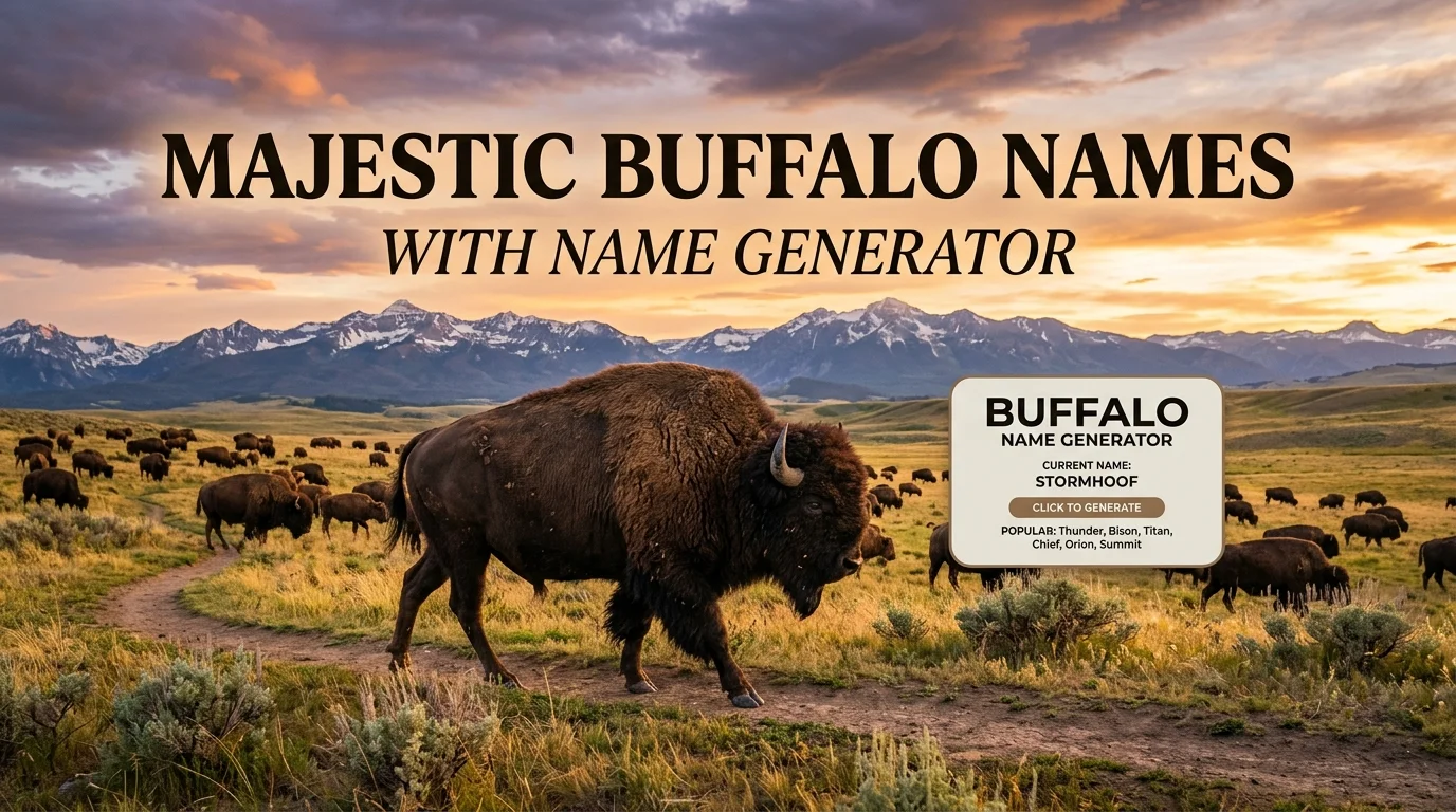 Majestic Buffalo Names With a Name Generator