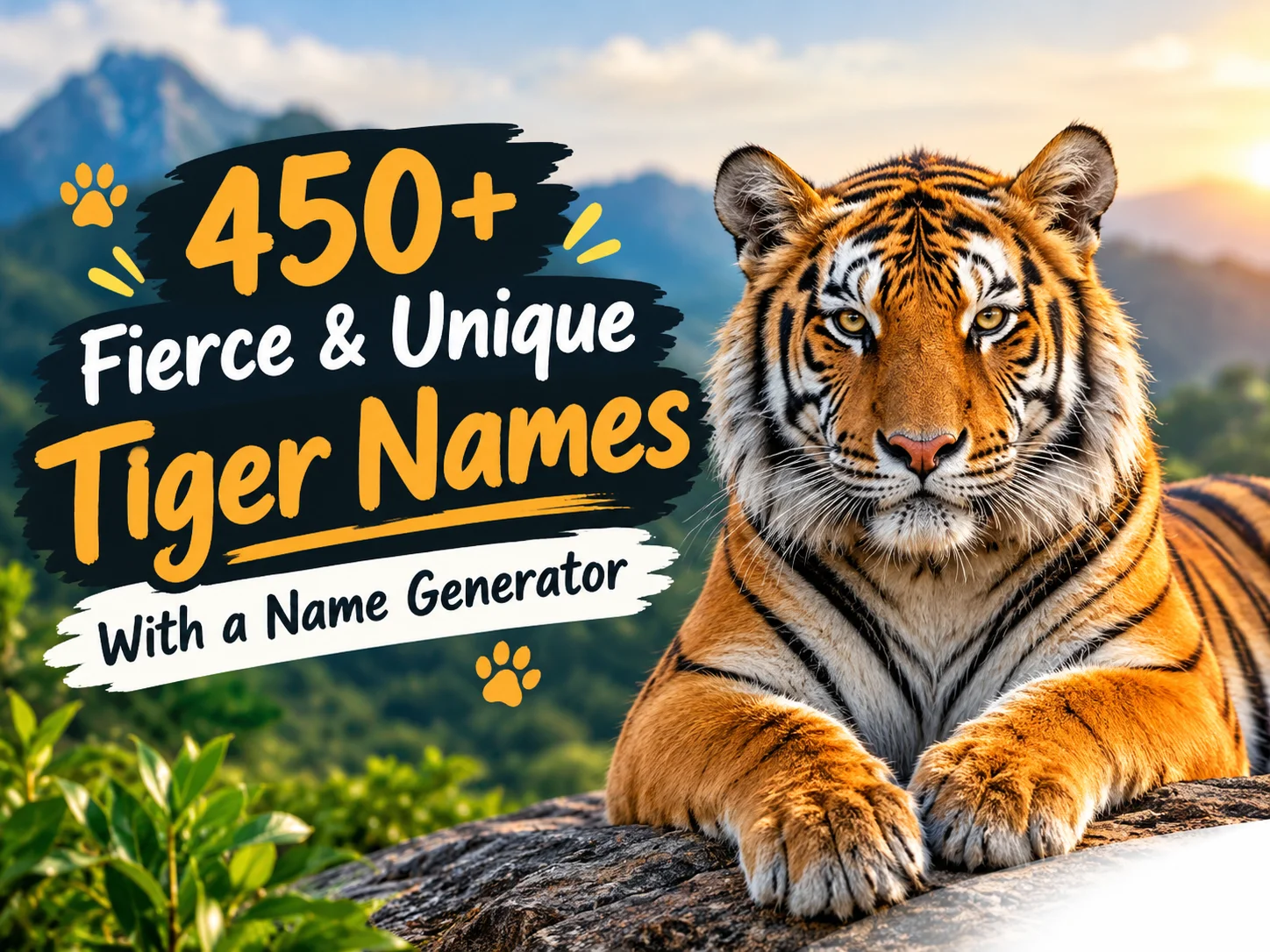 Fierce & Unique Tiger Names With a Name Generator
