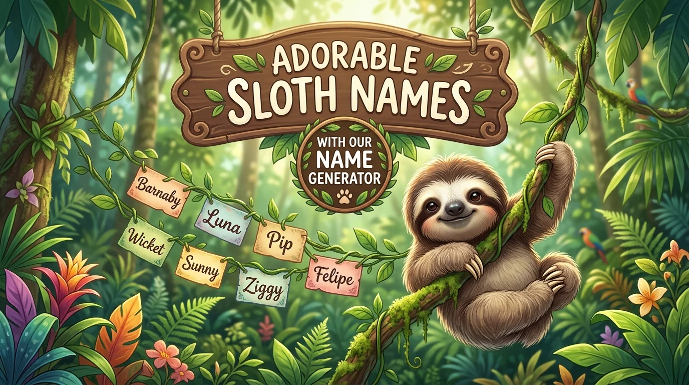 Adorable Sloth Names With a Name Generator